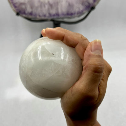 Esfera de cuarzo lechoso 85 mm