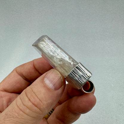 Kunzita colgante plata de ley espodumena