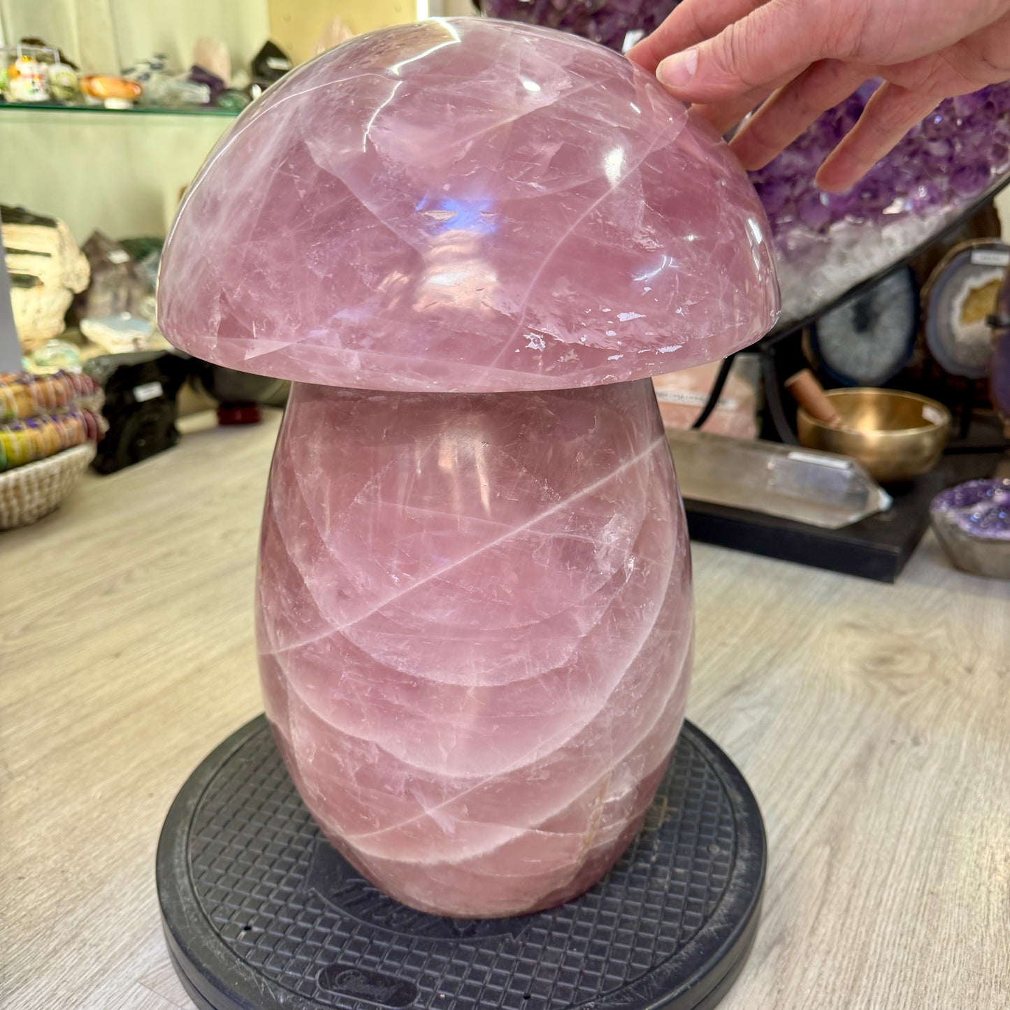 Cuarzo rosa 31,5 kg.  champiñón seta