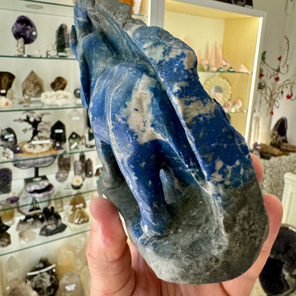 Lapislázuli de Chile elefante tallado a mano