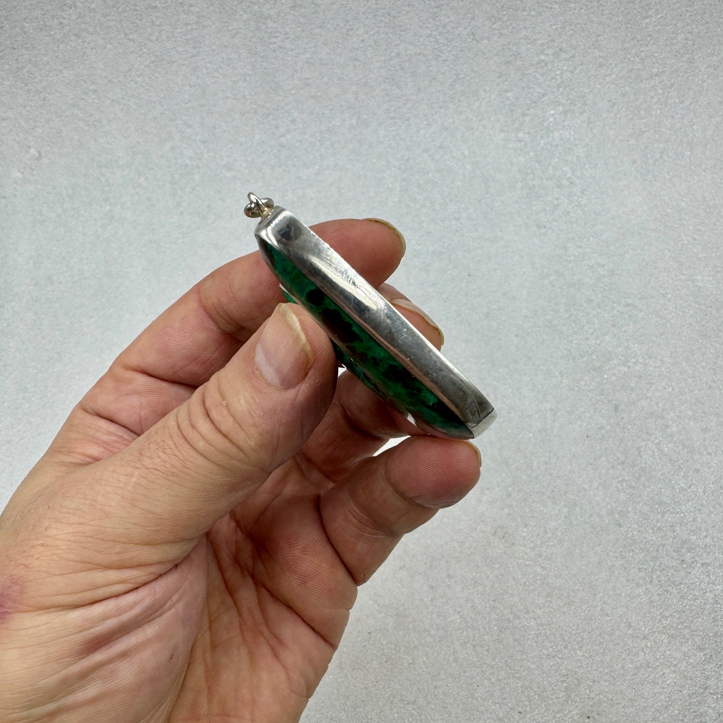 Crisocola colgante en plata de ley