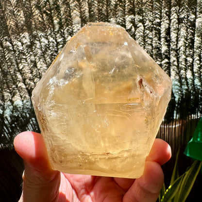 Elestial Citrine with Green Tourmaline