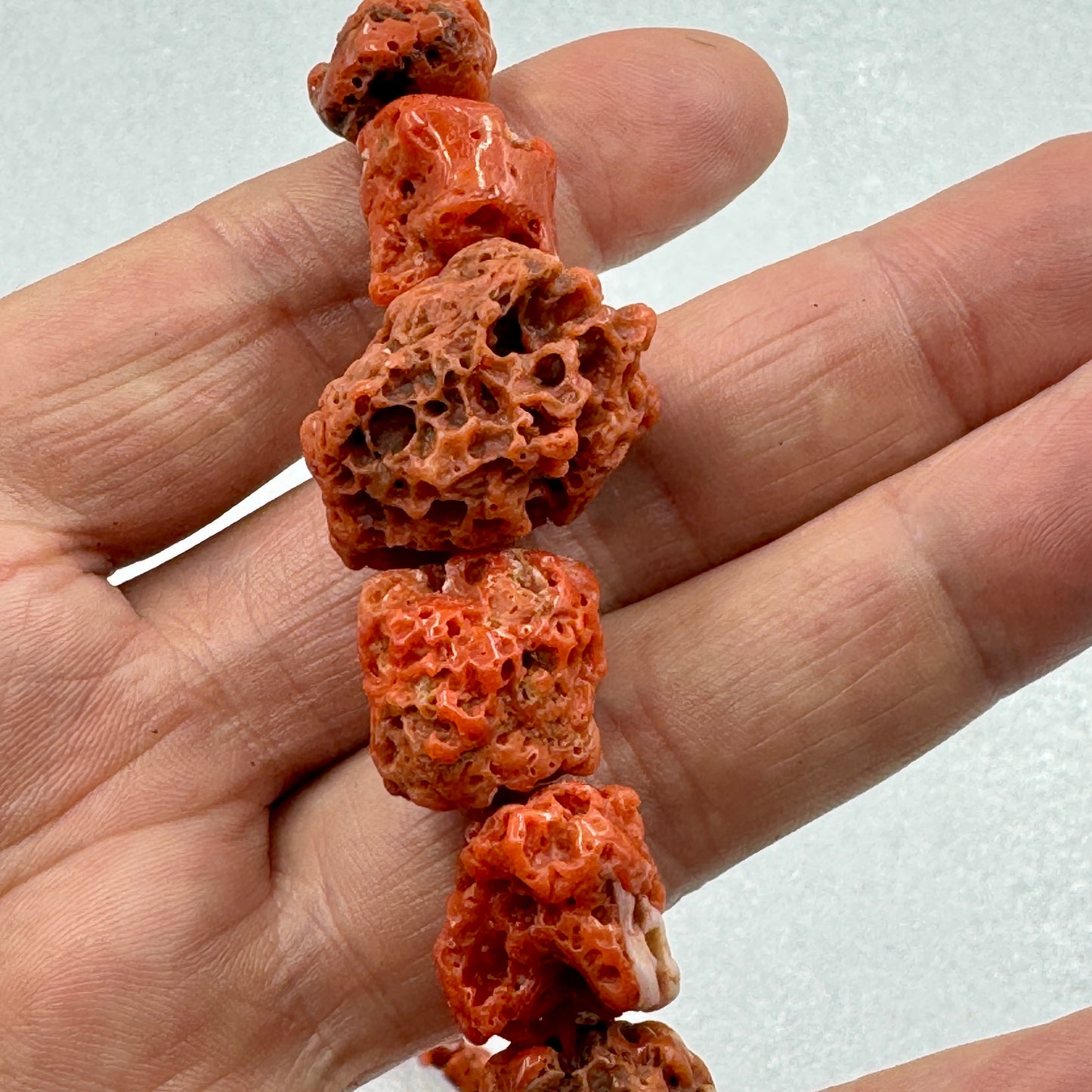Coral Corinto Corallium Rubrum colgante con plata de ley