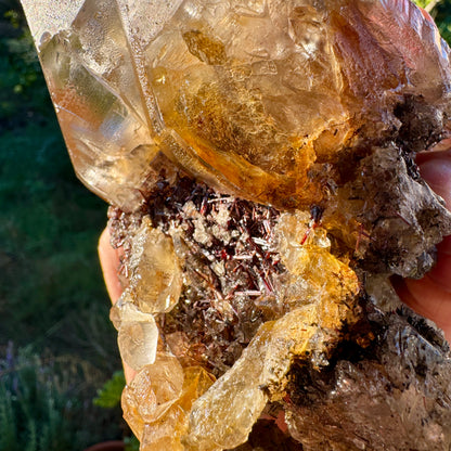 Cuarzo Himalaya con rutilo rojo sagenita Pakistán