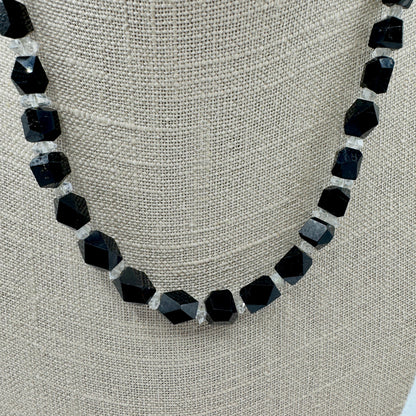 Collar cuarzos Herkimer y turmalinas Munay Minerales Mallorca