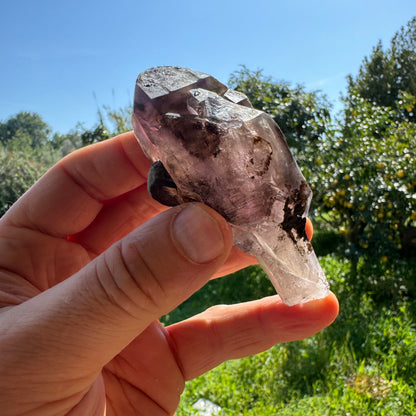 Cetro de amatista con hematita
