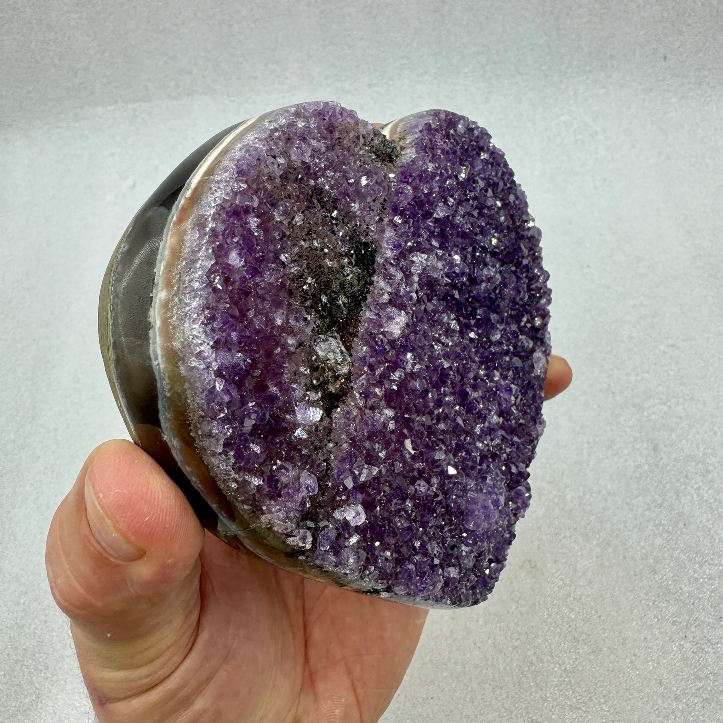 Drusa de amatista corazón - MUNAY MINERALES MALLORCA