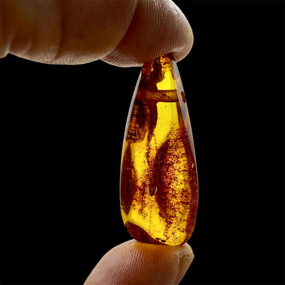 Colgantes de ambar báltico en cordón de piel - MUNAY MINERALES MALLORCA