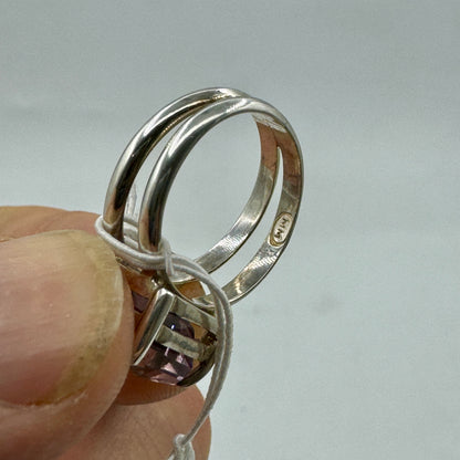 Ametrine ring in sterling silver
