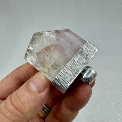 Kunzita colgante plata de ley espodumena