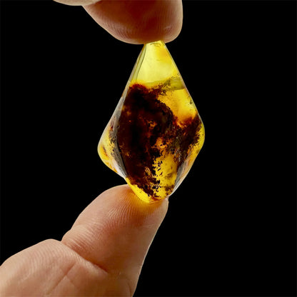 Colgantes de ambar báltico en cordón de piel - MUNAY MINERALES MALLORCA