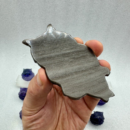 Obsidiana plateada búho