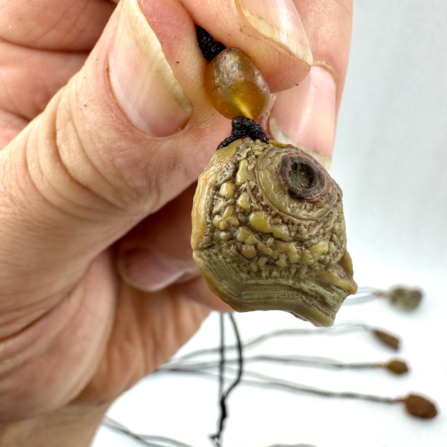 Ágata de Alashan desierto Gobi Mongolia colgante