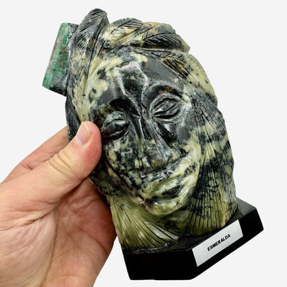 Esmeraldas par de figuras indígenas