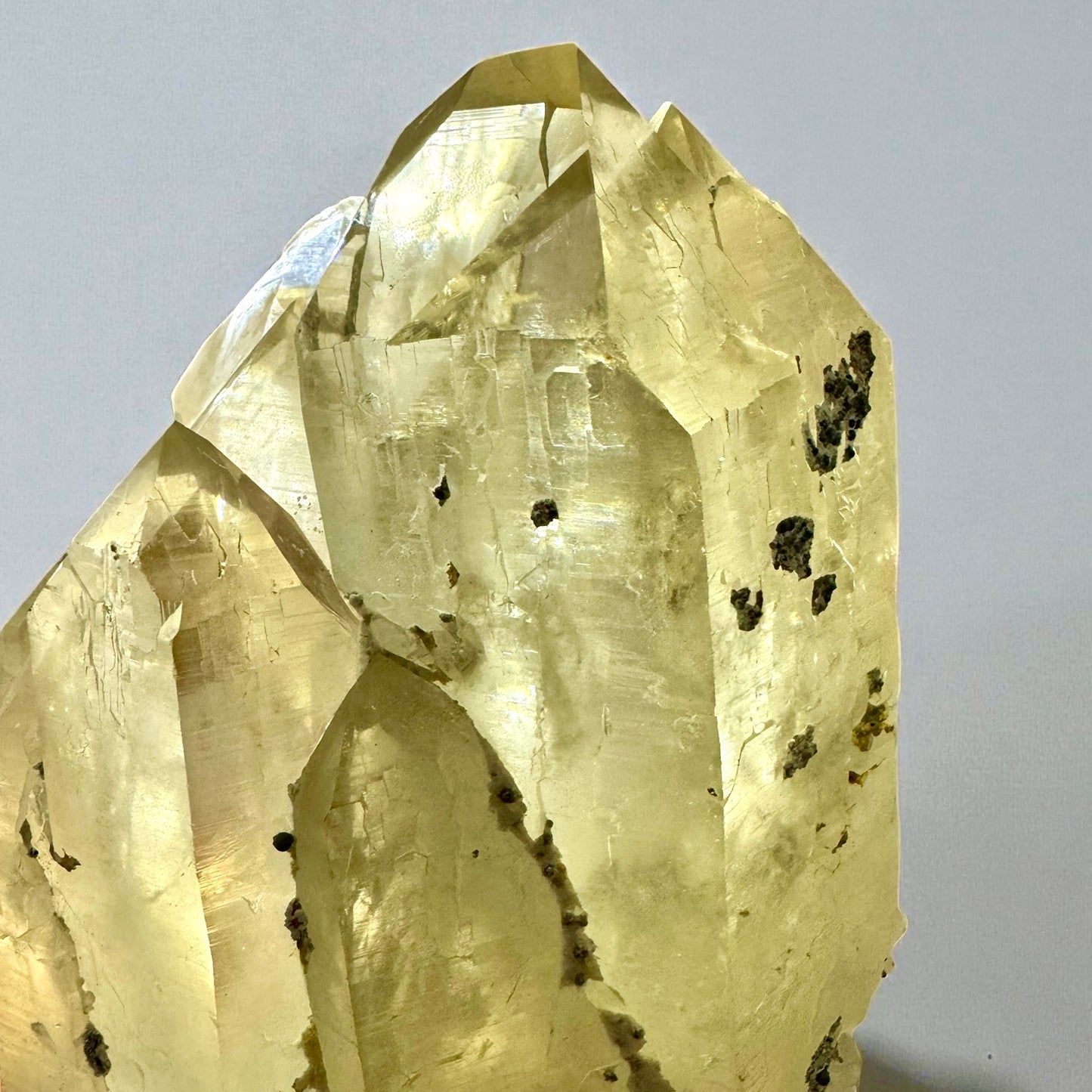 Citrino catedral natural Record keeper con hematitas y mica 13,1 kg.