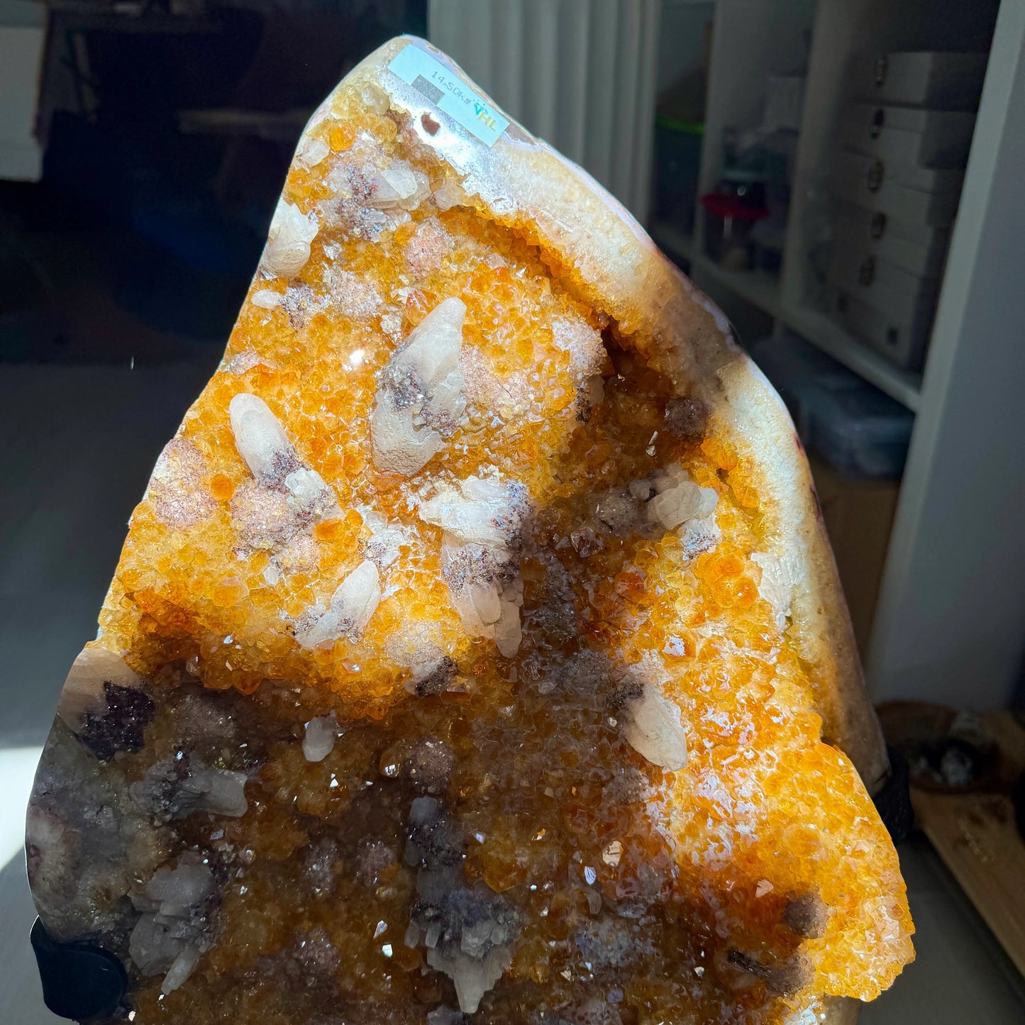 Drusa de citrino 14,5 kg.