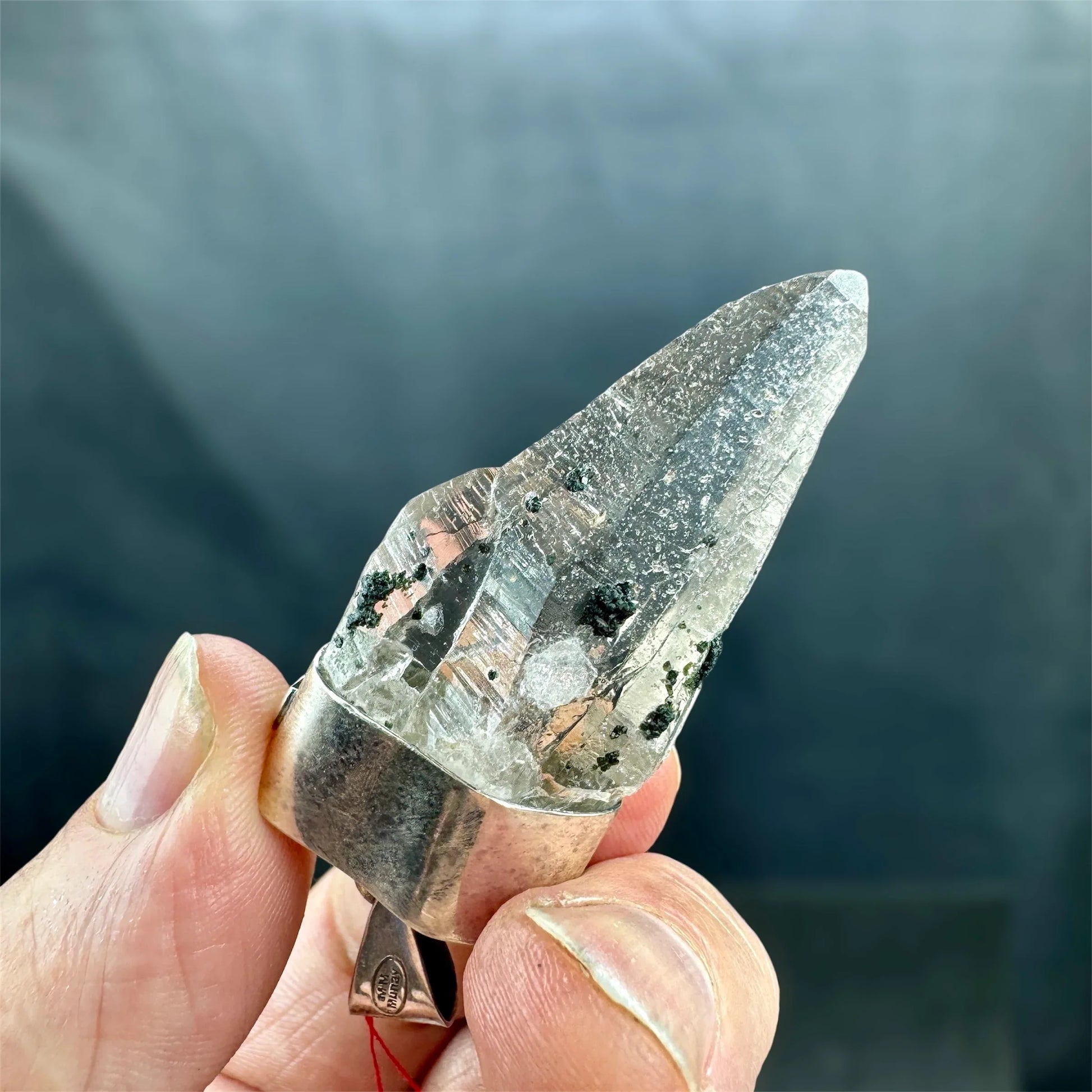 Colgante de cuarzo himalaya plata de ley - Munay Minerales Palma de Mallorca Spain 