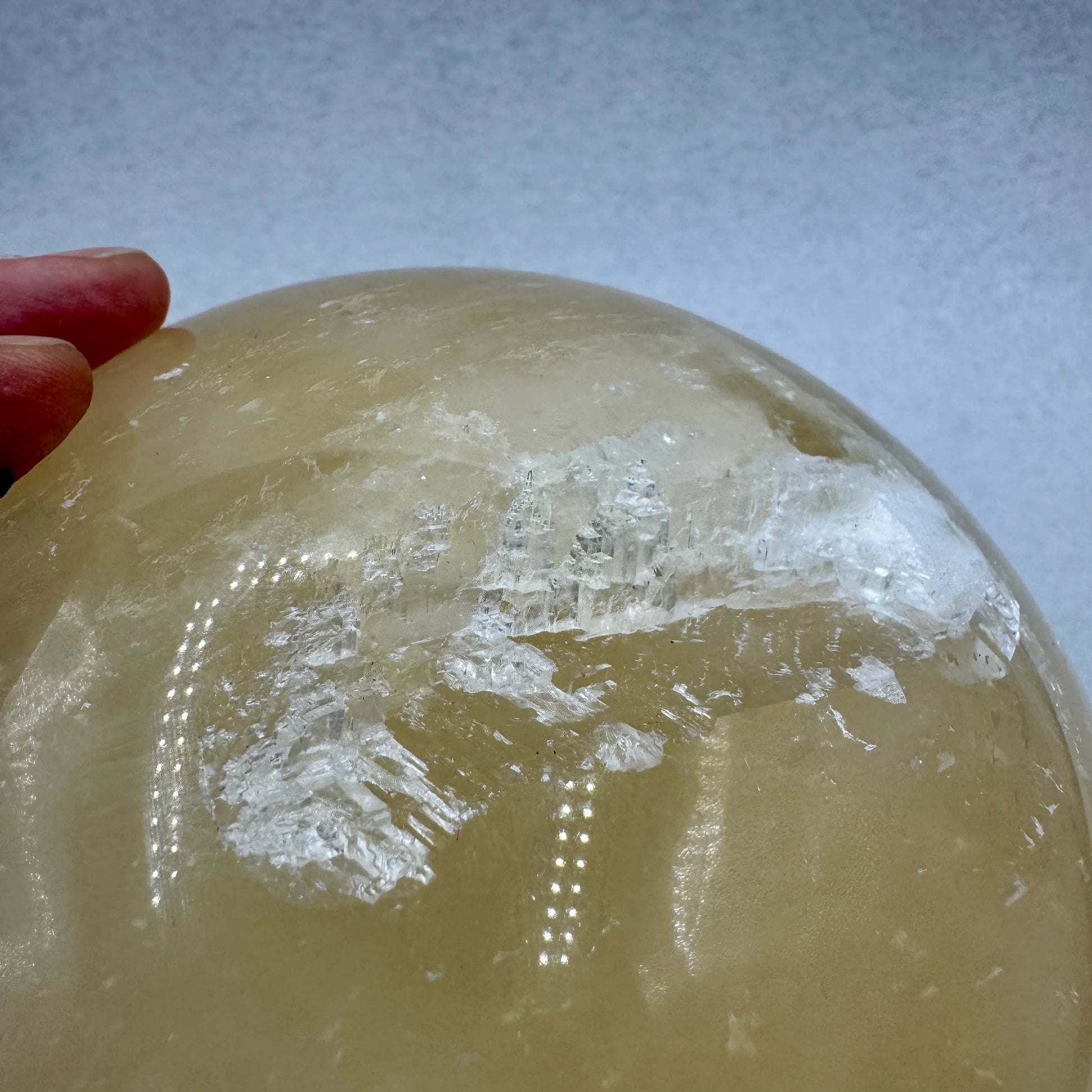Calcita amarilla esfera 15 cm. 4,4 kg. - Munay Minerales Palma de Mallorca Spain 