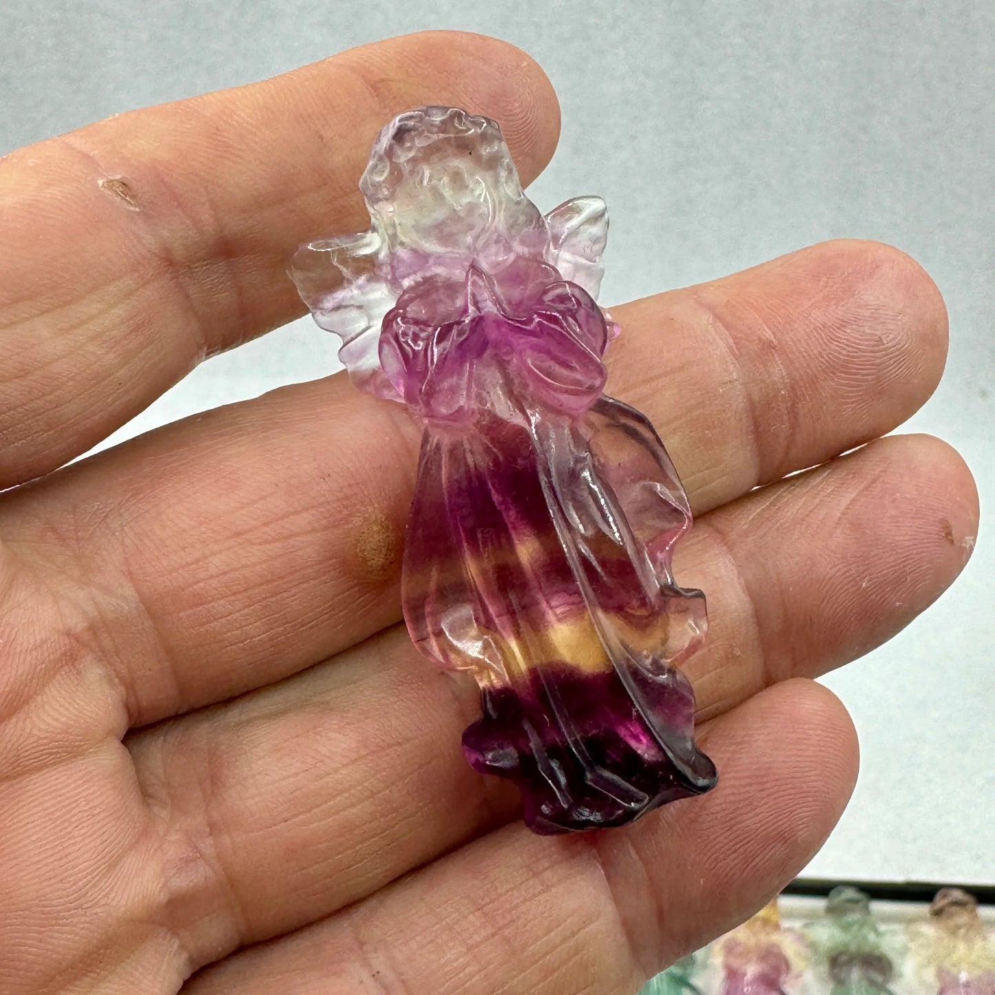 Ángel de fluorita 6 cm. calidad extra - MUNAY MINERALES MALLORCA