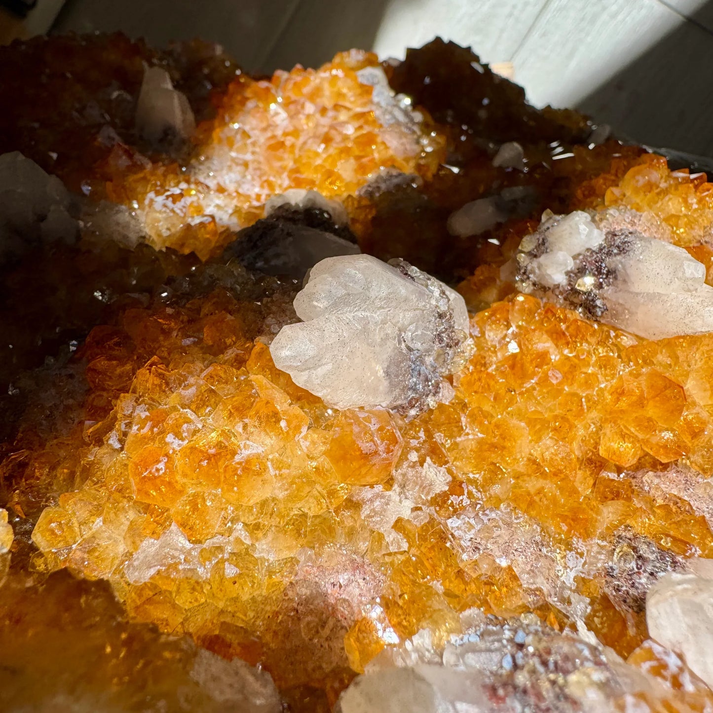 Drusa de citrino 14,5 kg.