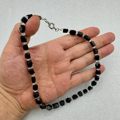 Collar cuarzos Herkimer y turmalinas Munay Minerales Mallorca