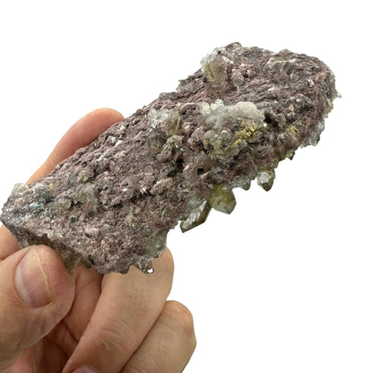 Cuarzo rutilado grupo con mica lepidolita