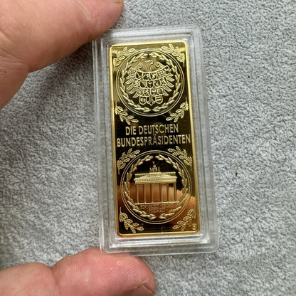 Placas color oro presidentes Alemania Munay Minerales Mallorca