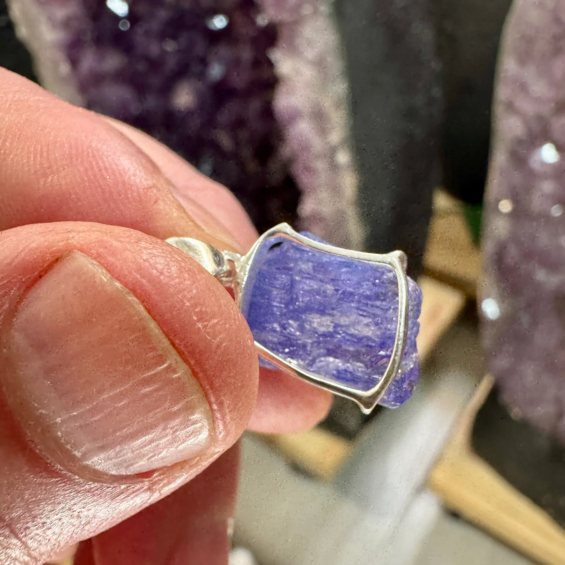 Tanzanita colgante plata de ley Tanzanite - Munay Minerales Palma de Mallorca Spain 