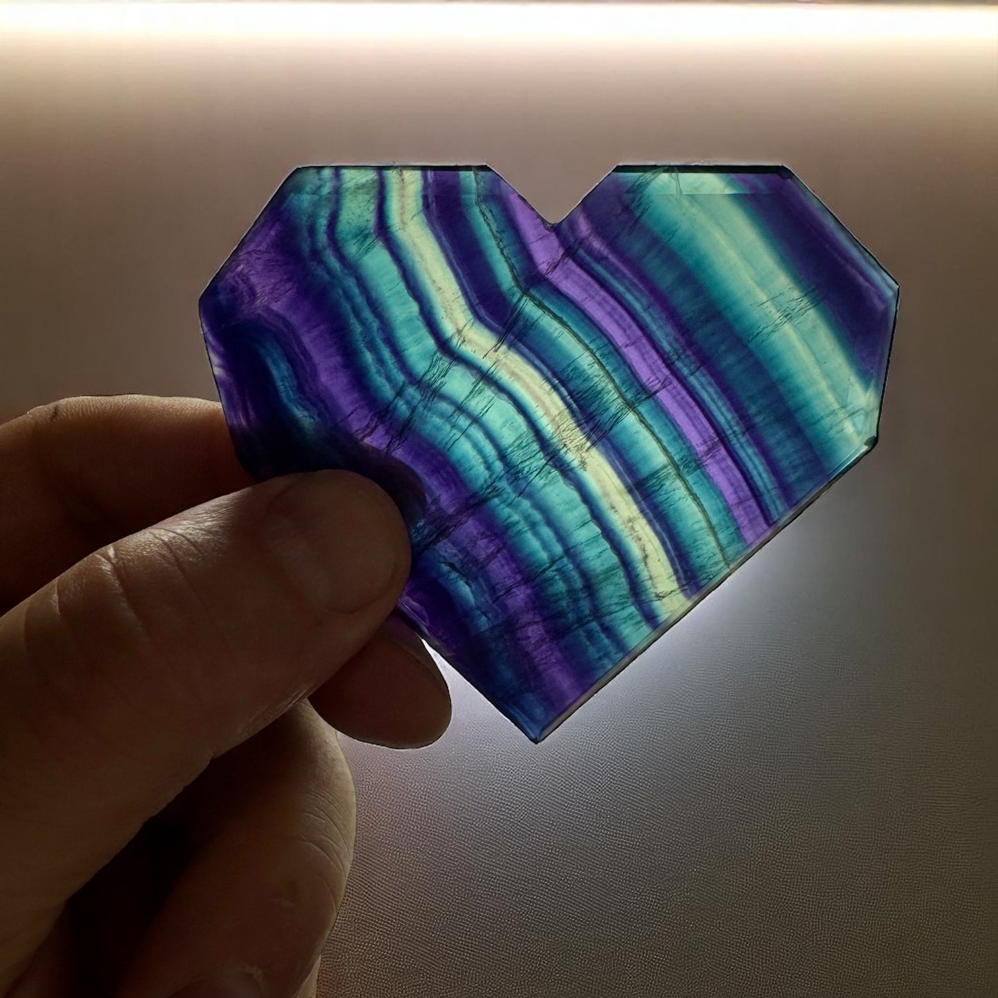 Fluorita multicolor corazón Munay Minerales Mallorca