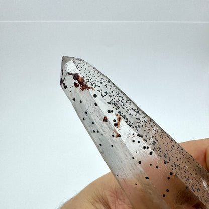 Lemurian Master Quartz with Hematite