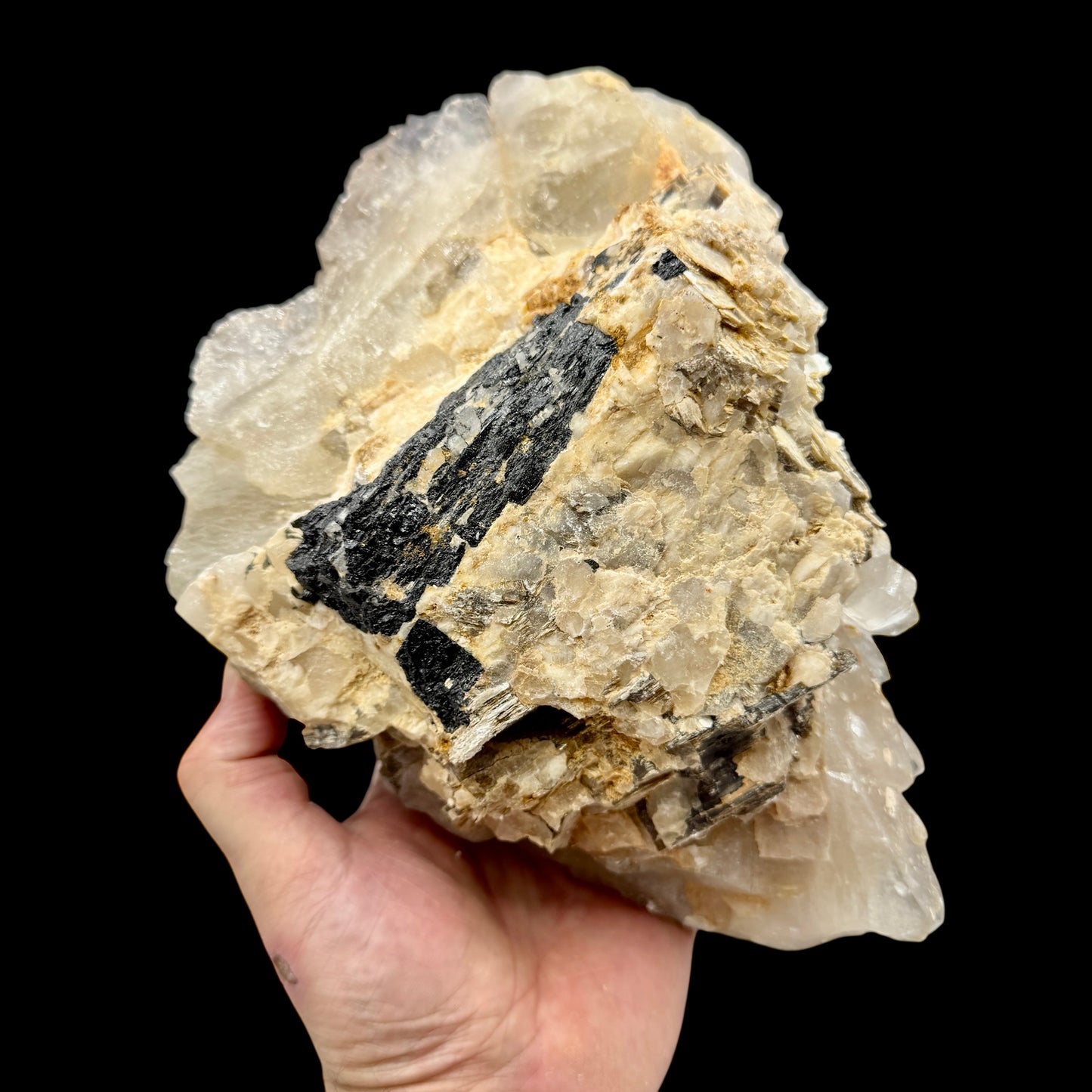 Citrino elestial cluster Citrine natural 4,8 kg. con turmalina negra