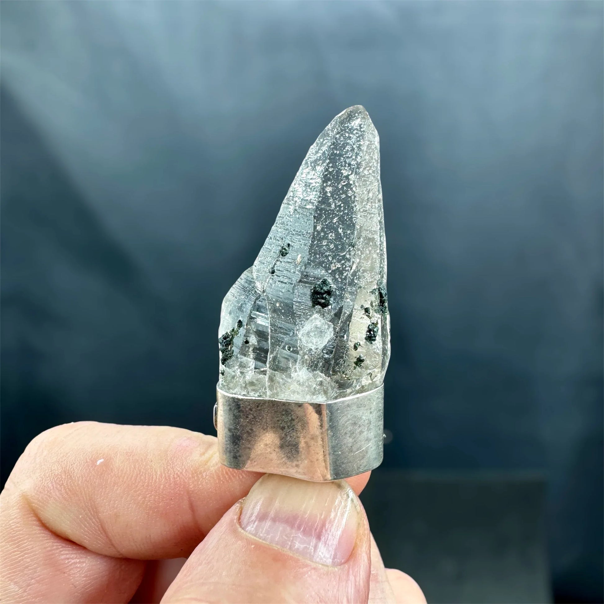 Colgante de cuarzo himalaya plata de ley - Munay Minerales Palma de Mallorca Spain 