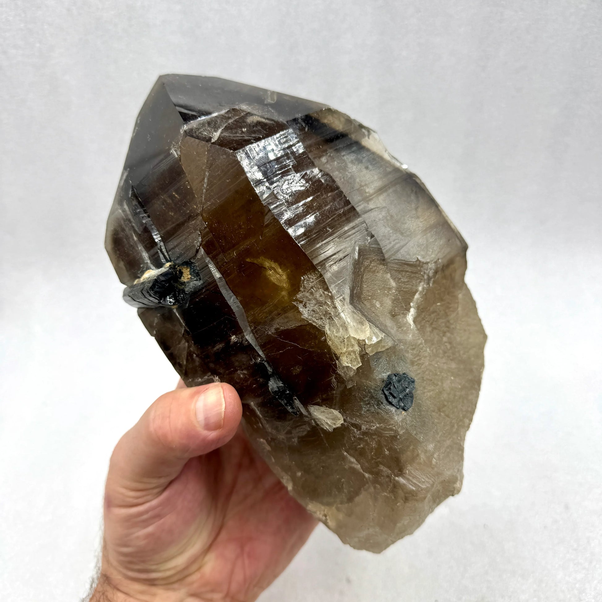 Citrino ahumado mica y turmalina 4,1 kg. - Munay Minerales Palma de Mallorca Spain 