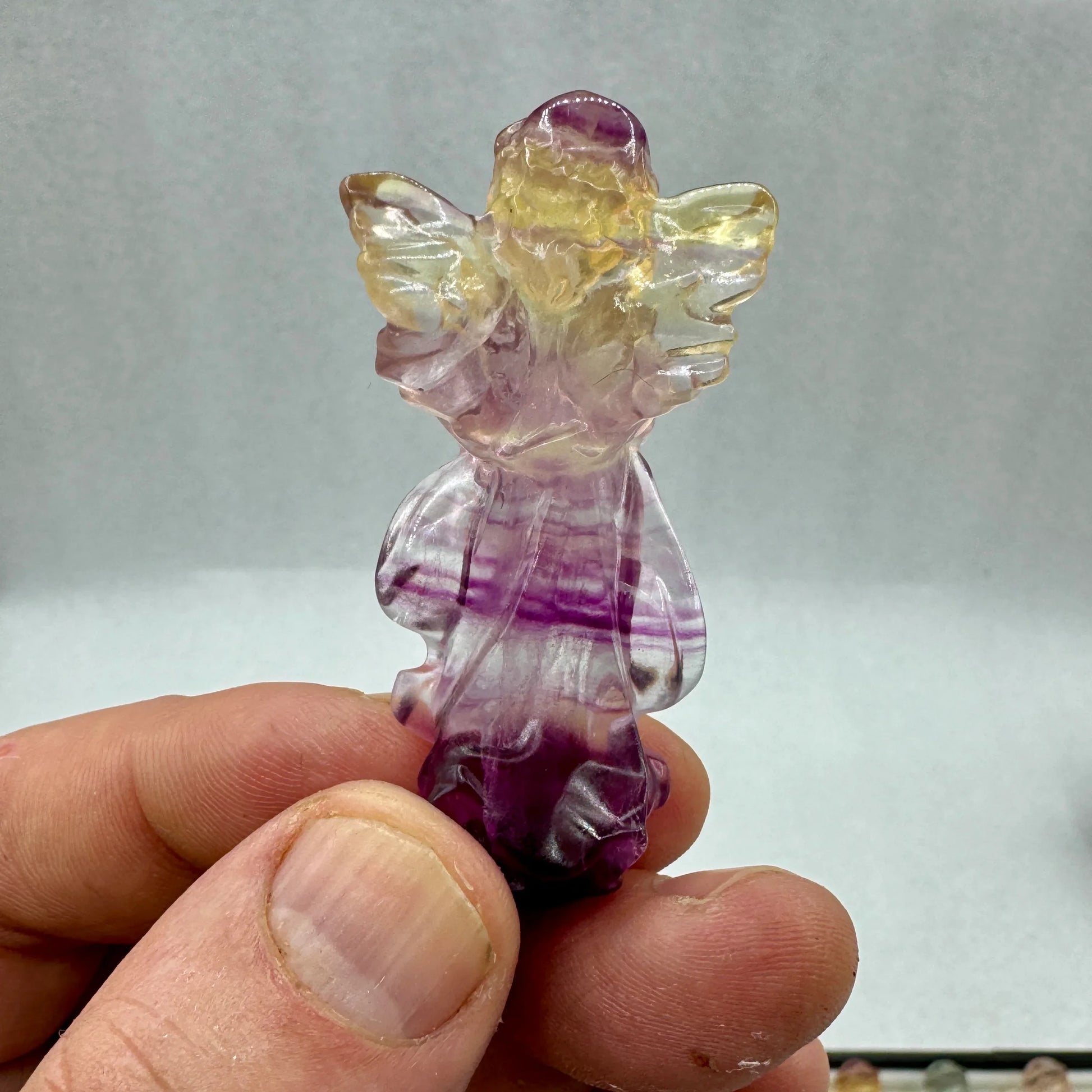 Ángel de fluorita 6 cm. calidad extra - MUNAY MINERALES MALLORCA