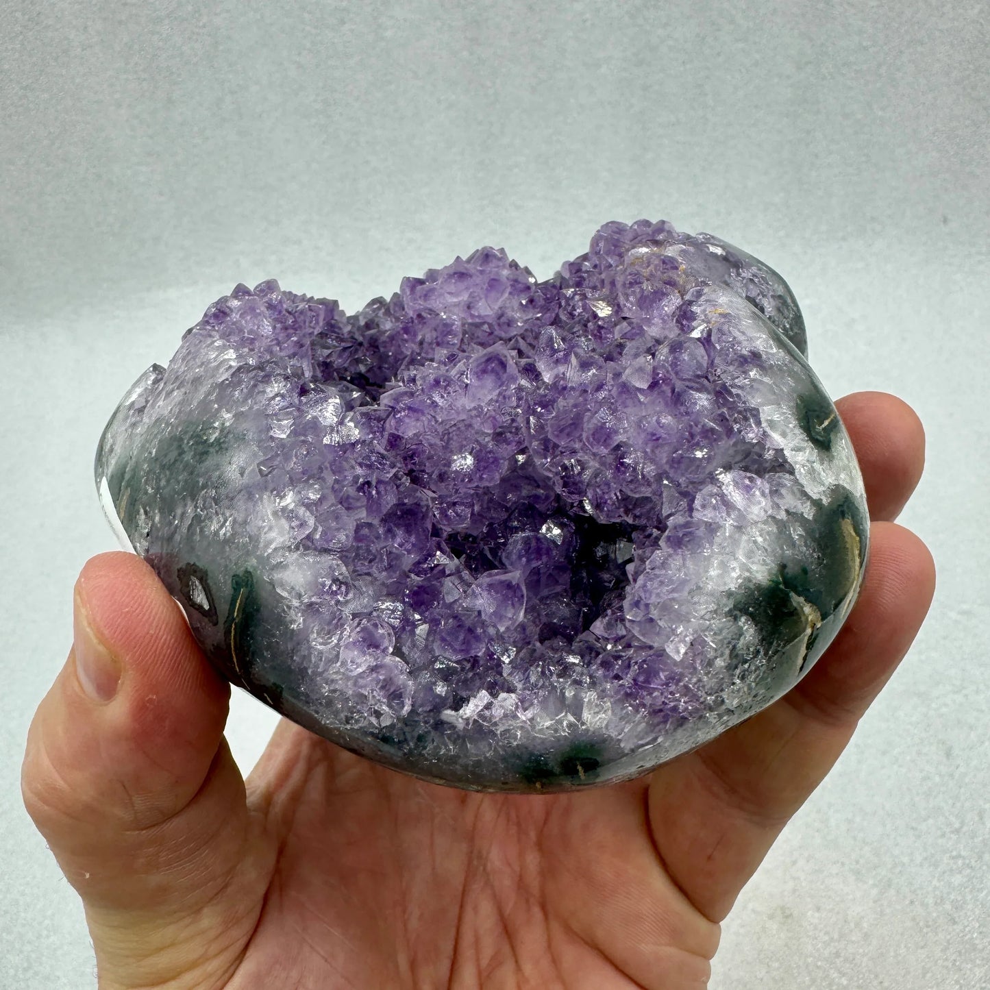 Drusa de amatista corazón - MUNAY MINERALES MALLORCA