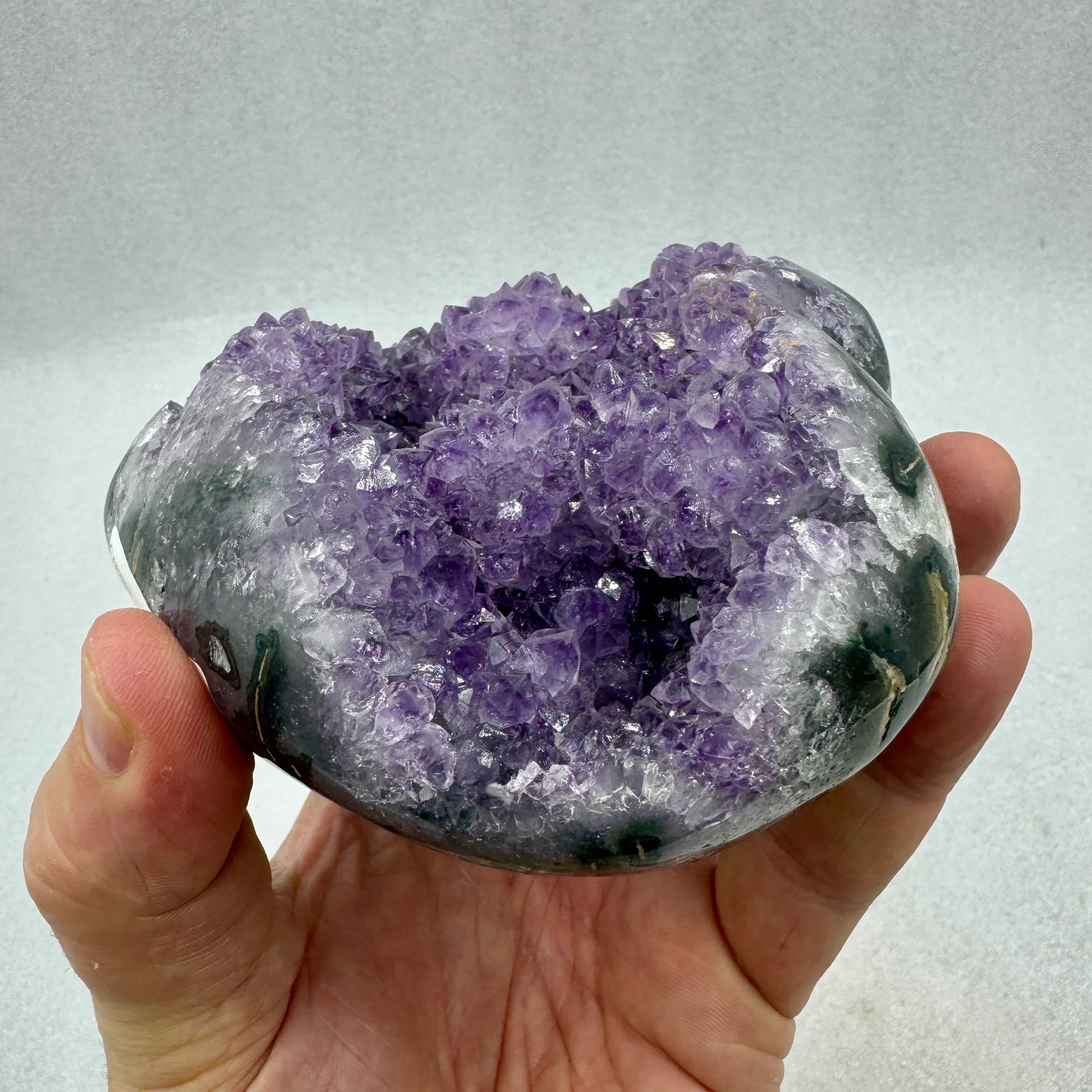 Drusa de amatista corazón - MUNAY MINERALES MALLORCA