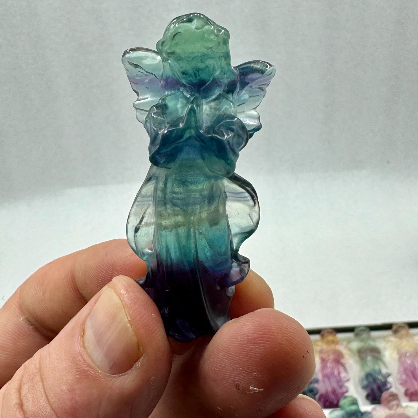 Ángel de fluorita 6 cm. calidad extra - MUNAY MINERALES MALLORCA