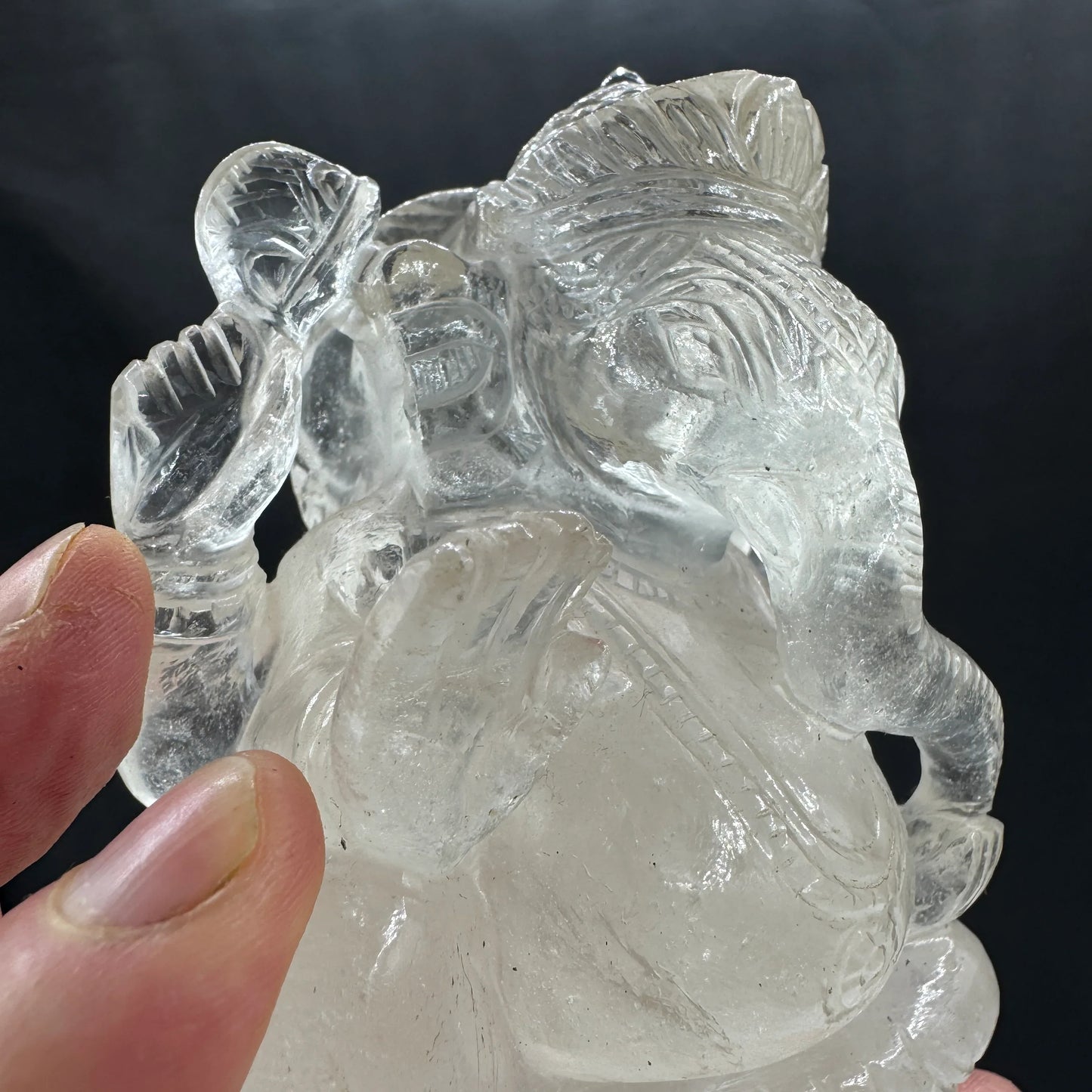 Dios Ganesha Ganesh Ganapati cuarzo 1,9 kg. cuarzo - Munay Minerales Palma de Mallorca Spain 