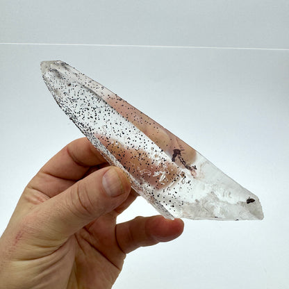 Lemurian Master Quartz with Hematite