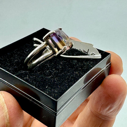 Ametrine ring in sterling silver
