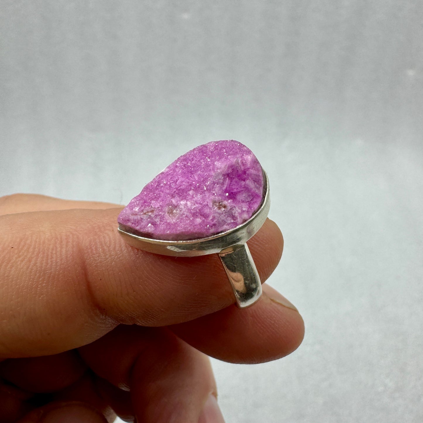 Cobaltocalcita anillo plata de ley