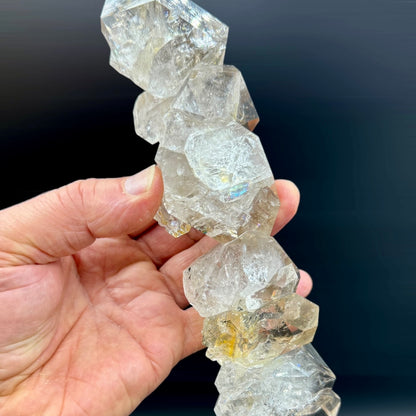 Cuarzo diamante Herkimer macla
