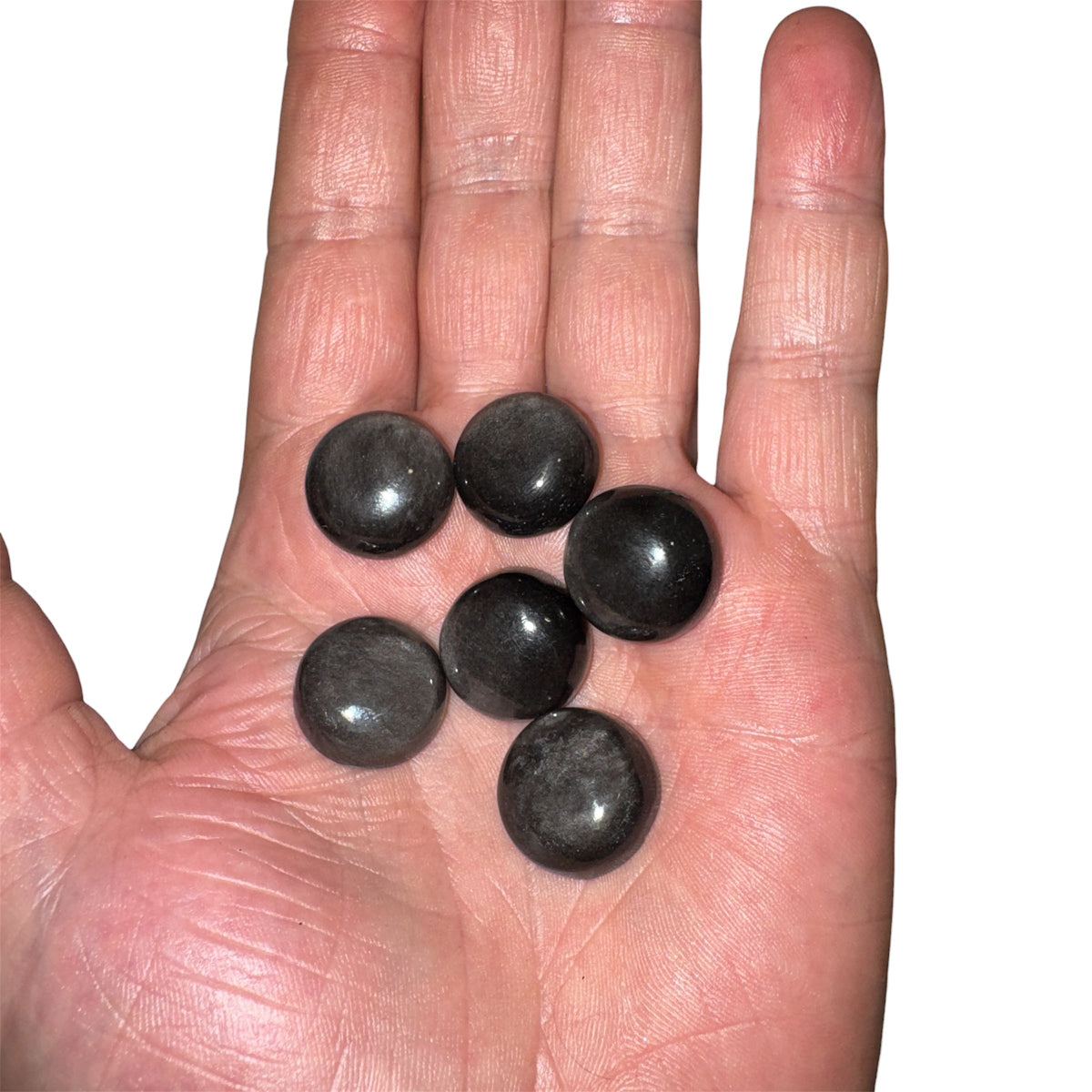 Obsidiana plateada ombliguera Munay Minerales Mallorca