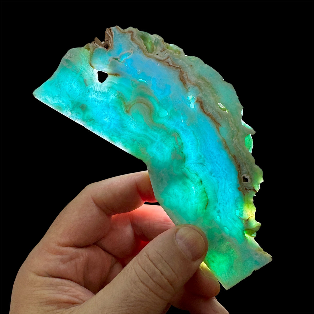 Aragonita azul rodaja Munay Minerales Mallorca