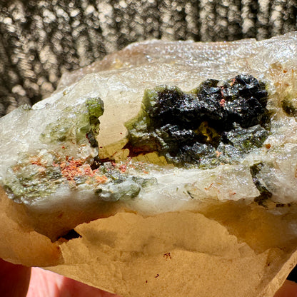 Elestial Citrine with Green Tourmaline
