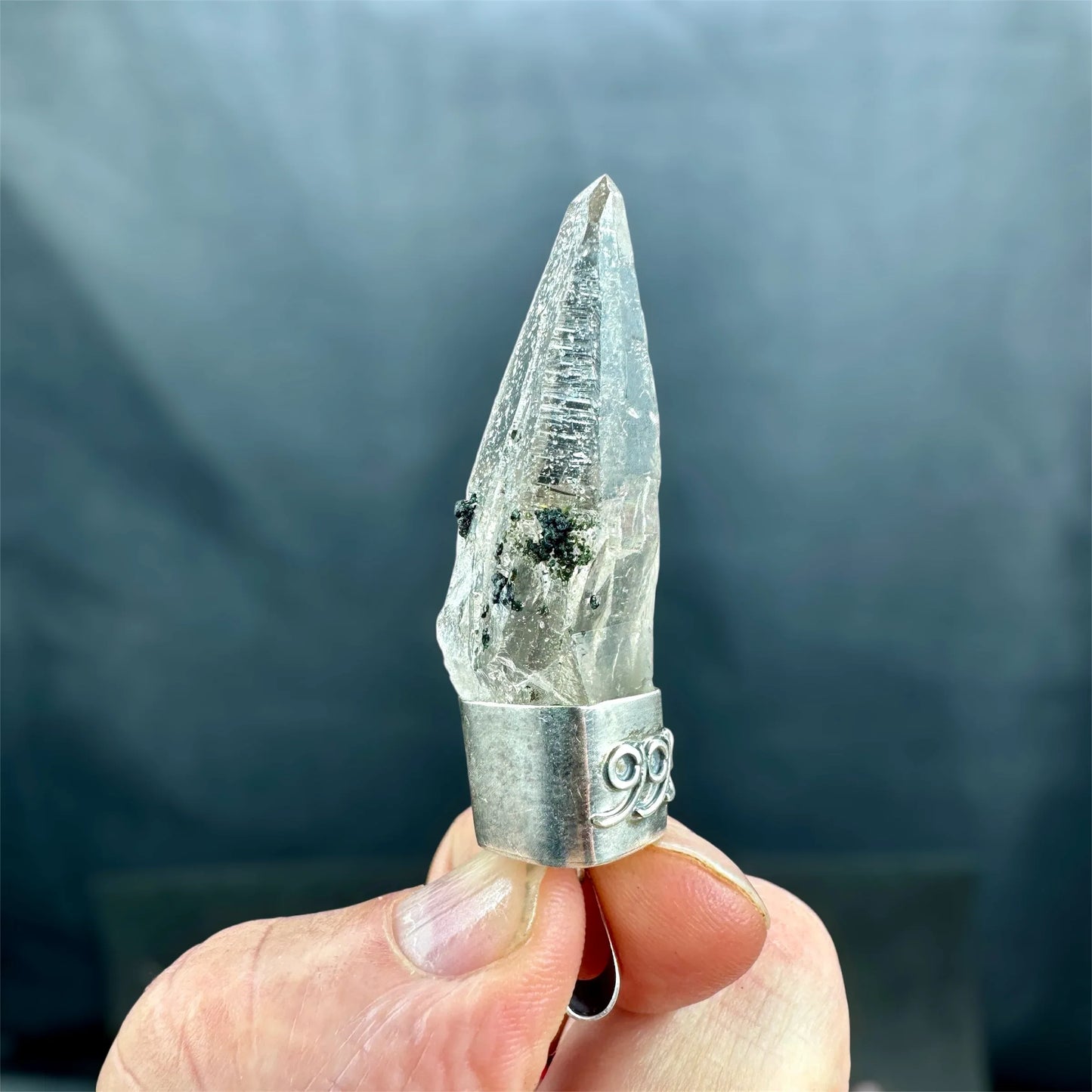 Colgante de cuarzo himalaya plata de ley - Munay Minerales Palma de Mallorca Spain 