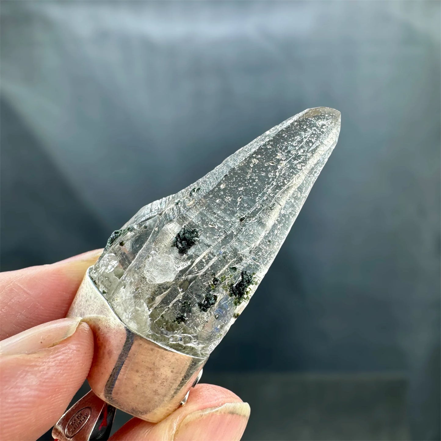 Colgante de cuarzo himalaya plata de ley - Munay Minerales Palma de Mallorca Spain 