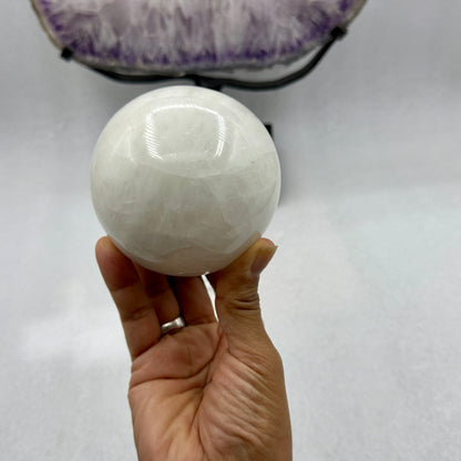 Esfera de cuarzo lechoso 85 mm