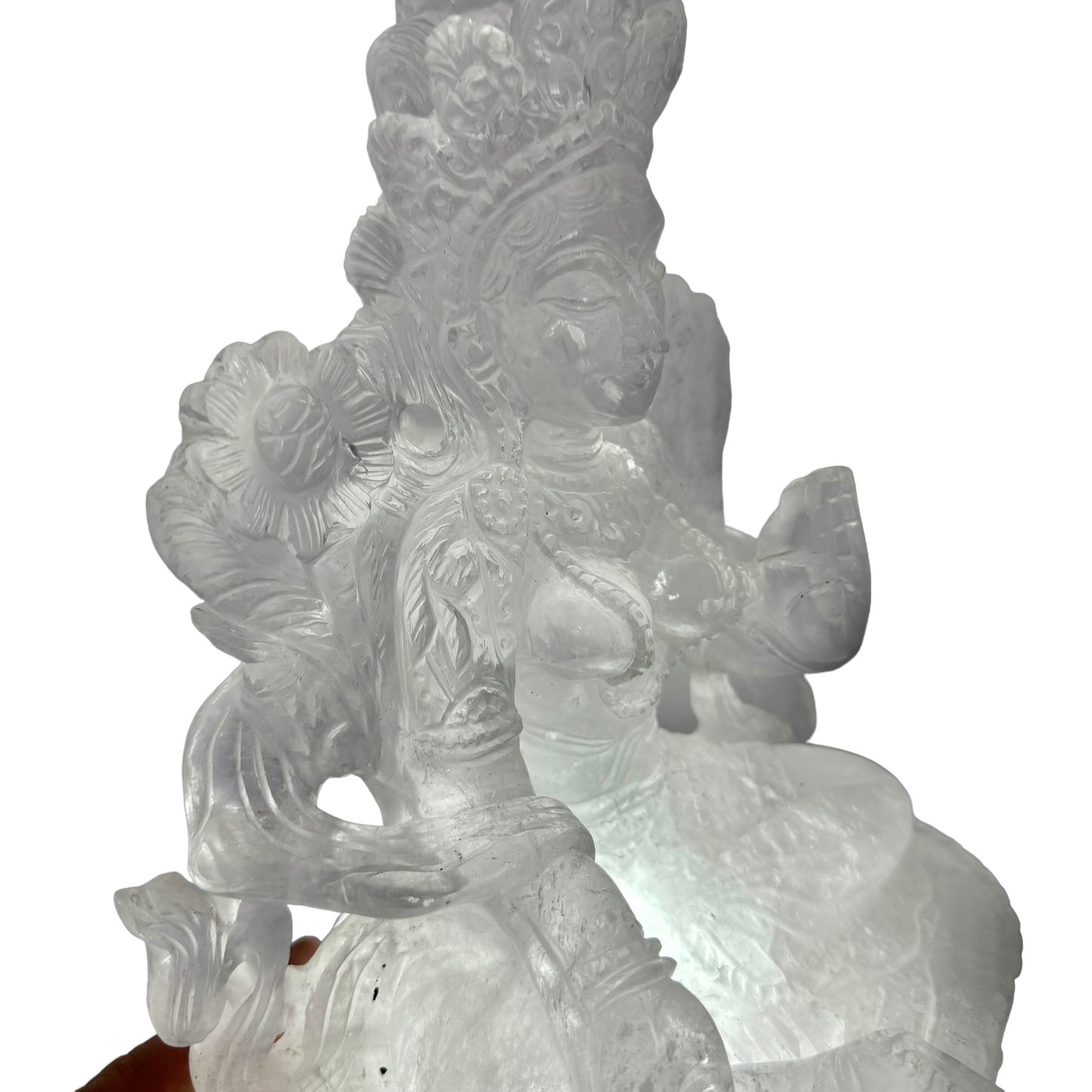 KWAN YIN CUARZO TALLADO A MANO GUAN YIN