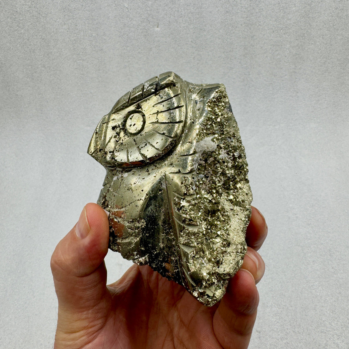 Pirita búho con esfalerita y cuarzo Munay Minerales Mallorca